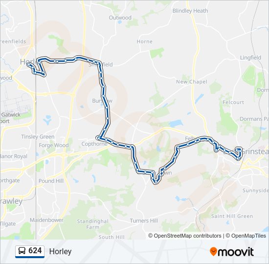624 Bus Line Map