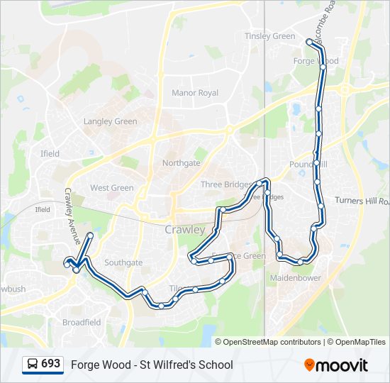 693 bus Line Map