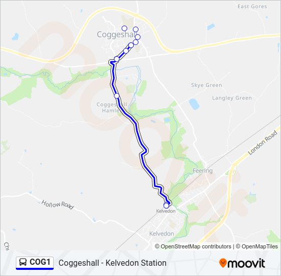 COG1 Bus Line Map