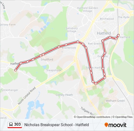303 Route Schedules Stops Maps Oaklands Updated 