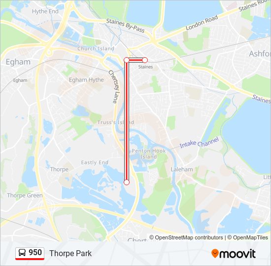 950 Bus Line Map