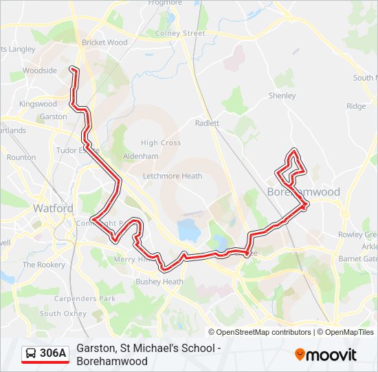 306A Bus Line Map