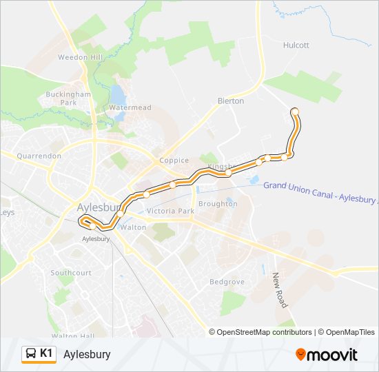 K1 bus Line Map