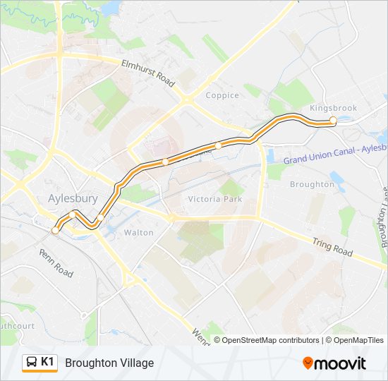 K1 Bus Line Map