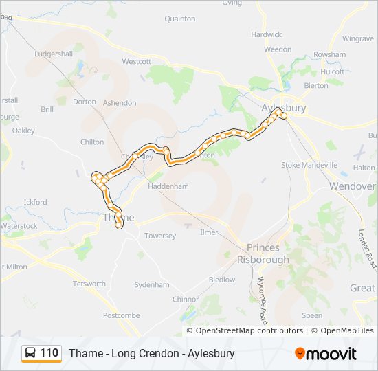 Bus 110 Route Map 110 Route: Schedules, Stops & Maps - Aylesbury (Updated)