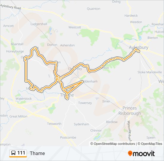 111 bus Line Map