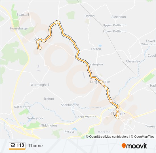 113 Route Schedules, Stops & Maps Thame (Updated)