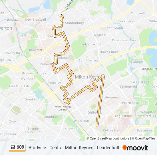 609 bus Line Map