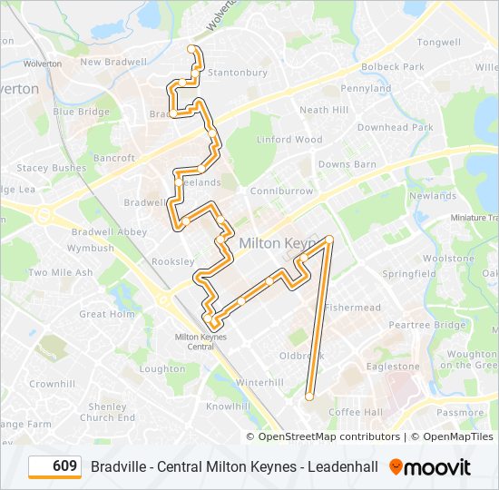 609 bus Line Map