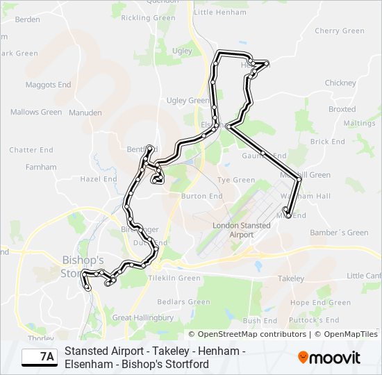 7a Route: Schedules, Stops & Maps - Bishops Stortford (Updated)