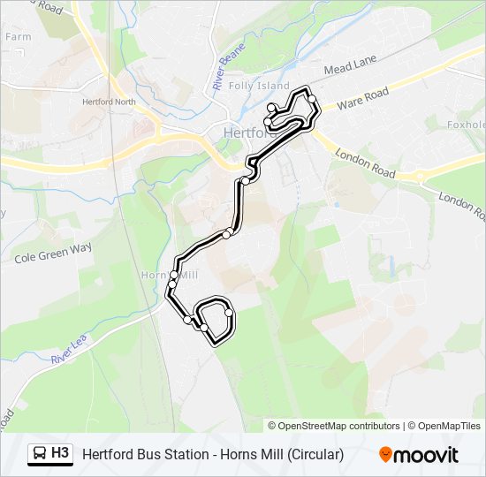 H3 bus Line Map