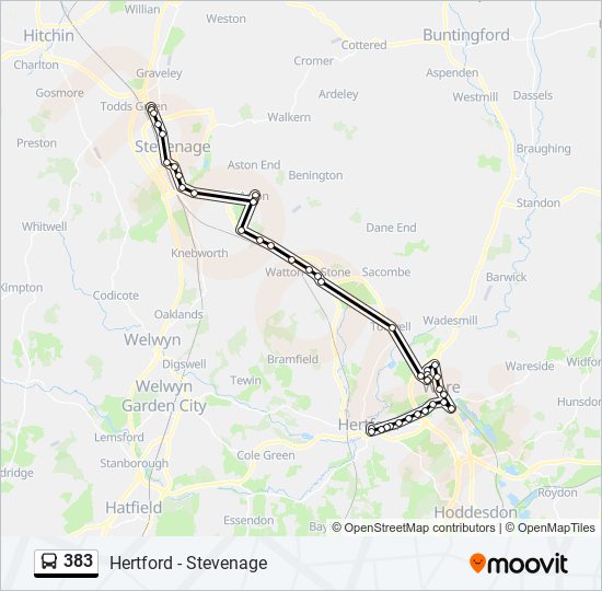 383 Route: Schedules, Stops & Maps - Hertford (Updated)