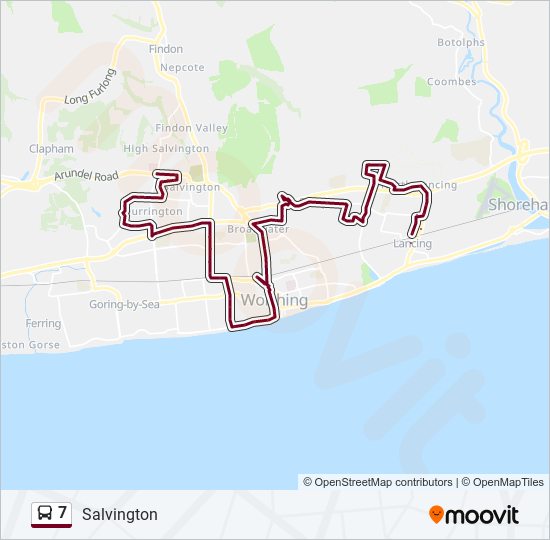 7 bus Line Map