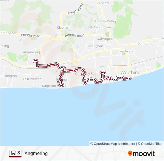 8 Route: Schedules, Stops & Maps - Angmering (Updated)
