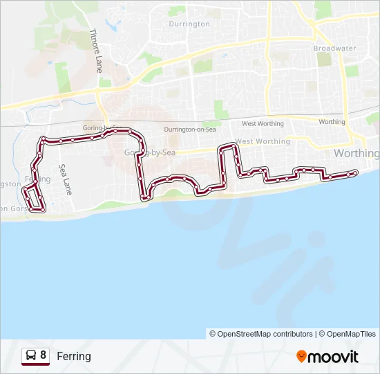 8 Bus Line Map
