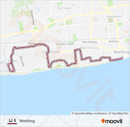 8 Bus Line Map