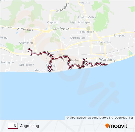 8 bus Line Map