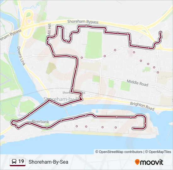 19 Bus Line Map