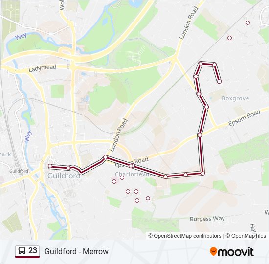 23 bus Line Map