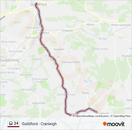 24 Bus Line Map
