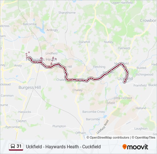 31 bus Line Map