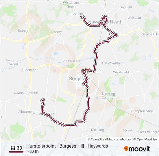 33 Bus Line Map