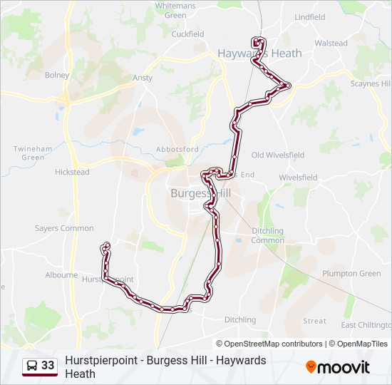 33-route-schedules-stops-maps-haywards-heath-updated