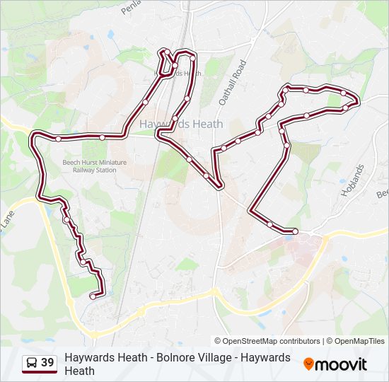 39 Bus Line Map
