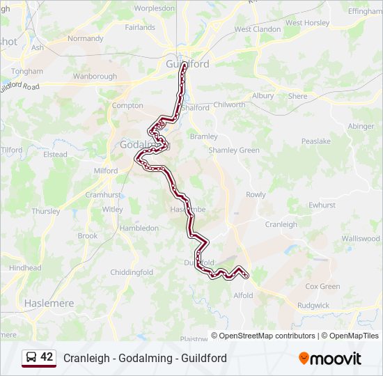 42 bus Line Map