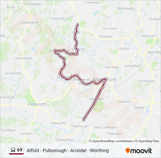 69 Bus Line Map