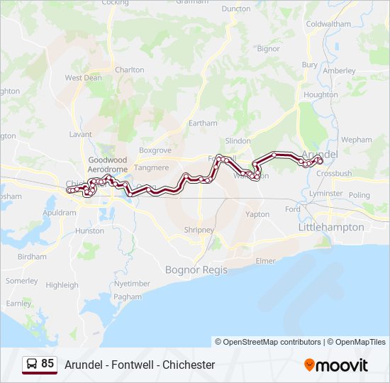 Bus 85 Route Map 85 Route: Schedules, Stops & Maps - Arundel (Updated)