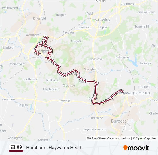 89 Bus Line Map