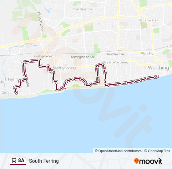 8A Bus Line Map