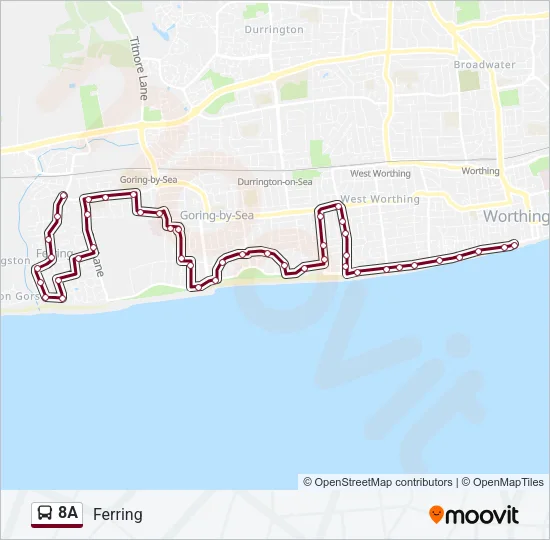 8A Bus Line Map