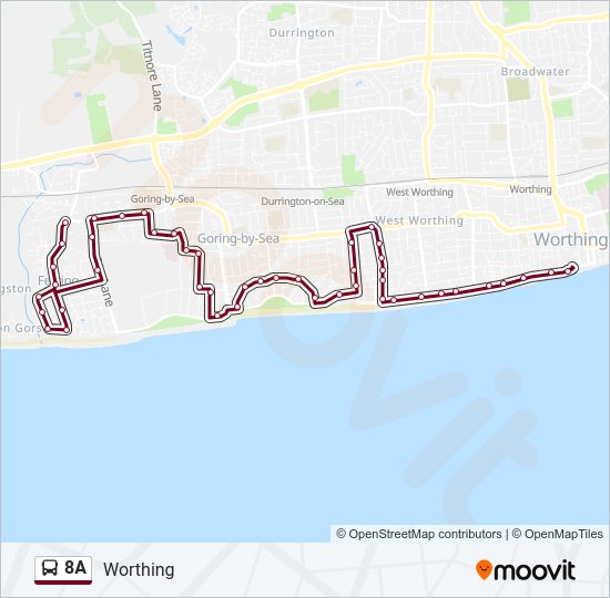 8A Bus Line Map
