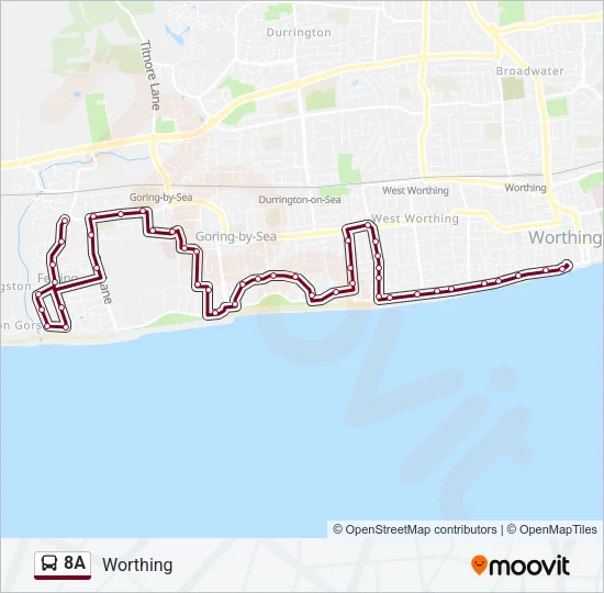 8A Bus Line Map