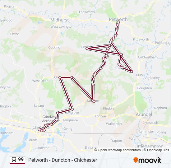 99 Route: Schedules, Stops & Maps - Petworth (Updated)