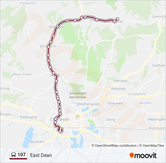 107 bus Line Map