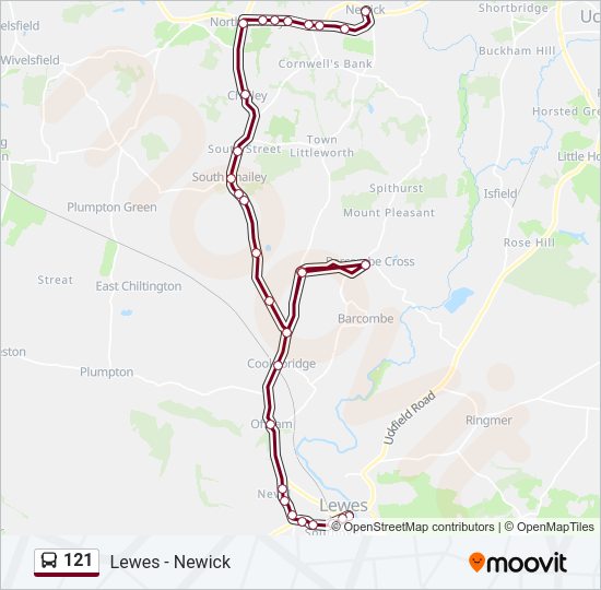 121 Route: Schedules, Stops & Maps - Newick (Updated)