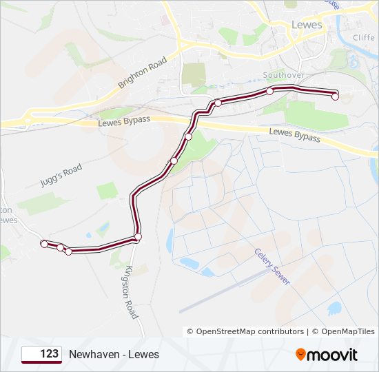 123 bus Line Map