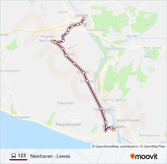 123 bus Line Map