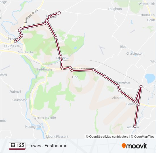 125 Route Schedules Stops Maps Alfriston Updated 