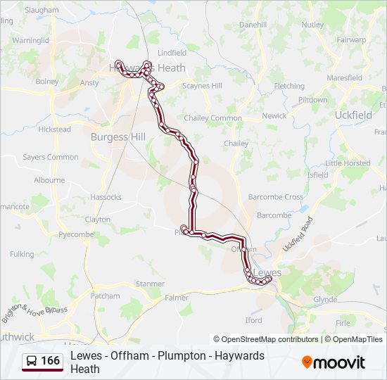 Bus 166 Route Map 166 Route: Schedules, Stops & Maps - Cuckfield (Updated)