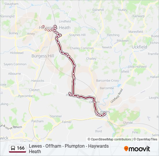 Bus 166 Route Map 166 Route: Schedules, Stops & Maps - Lewes (Updated)