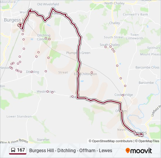 167 Route: Schedules, Stops & Maps - Lewes (Updated)