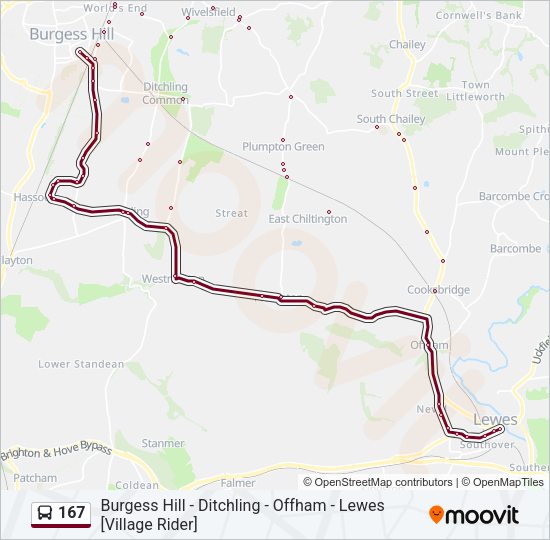 167 Bus Line Map
