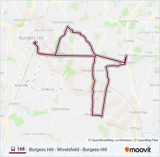 168 bus Line Map