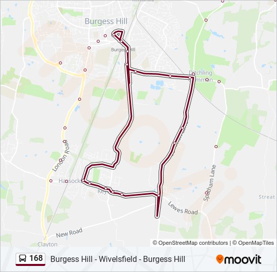 168 bus Line Map