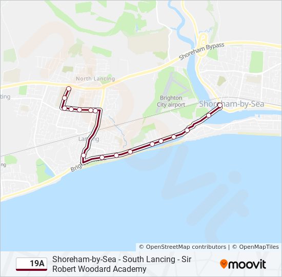 19A bus Line Map