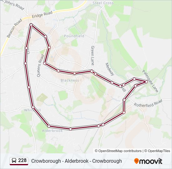 228 Route: Schedules, Stops & Maps - Crowborough (Updated)